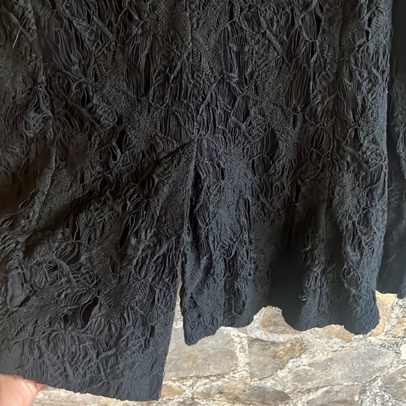 Rag & bone black distressed silk & lace blazer - Picture 5 of 6